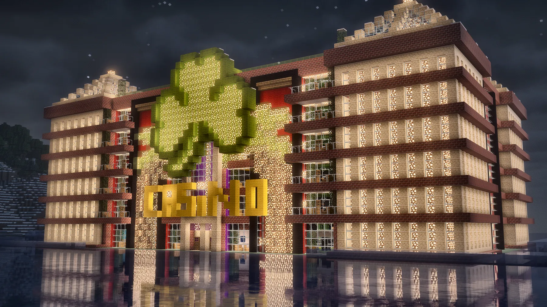 Lobotomy's SMP casino at night
